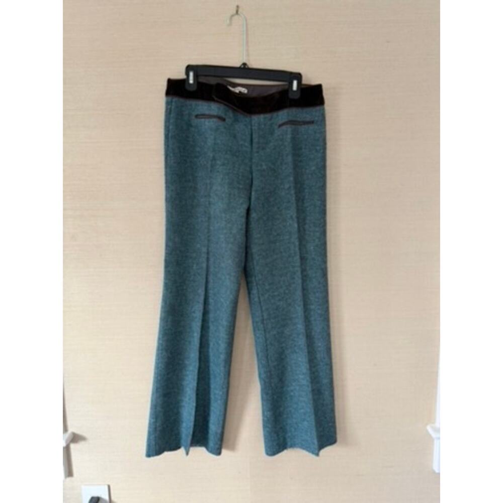 Nanette Lepore Teal Tweed Flare Trouser – Size 10